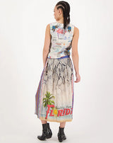 me369 vanessa printed midi skirt snake 224L60300
