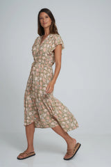 lilya neem dress peach/khaki