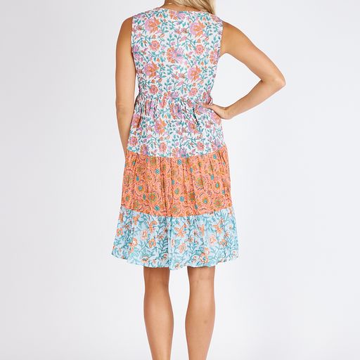 lulalife barney sleeveless dress multicoloured with