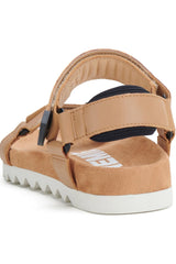 rollie sandal tooth wedge soft tan