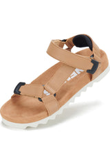rollie sandal tooth wedge soft tan