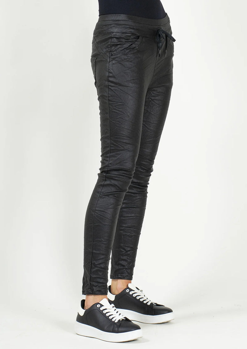 bianco silverbell black jogger pant