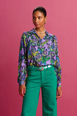 pom blouse full glow lilac