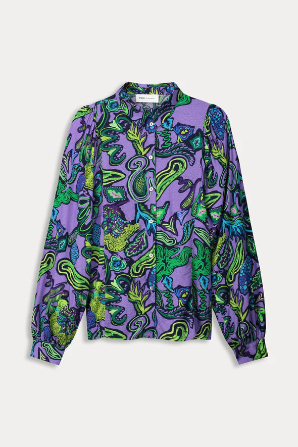pom blouse full glow lilac