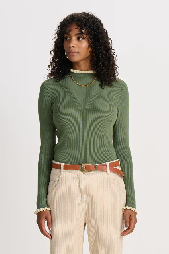 pom turtleneck mythical green