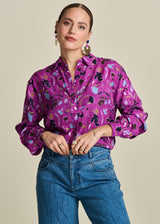 pom milly featherfest blouse cactus pink SP7958