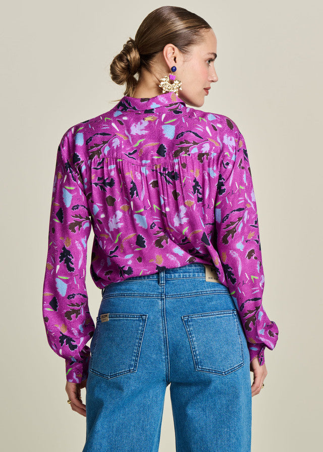 pom milly featherfest blouse cactus pink SP7958