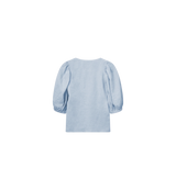 mos mosh taissa linen blouse blue
