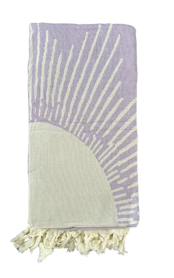 salty shadows sun turkish towel purple