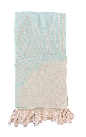 salty shadows sun turkish towel mint