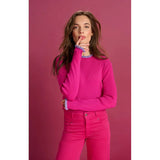 pom turtleneck fiery pink