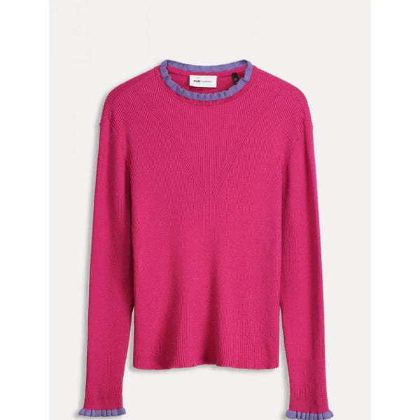 pom turtleneck fiery pink