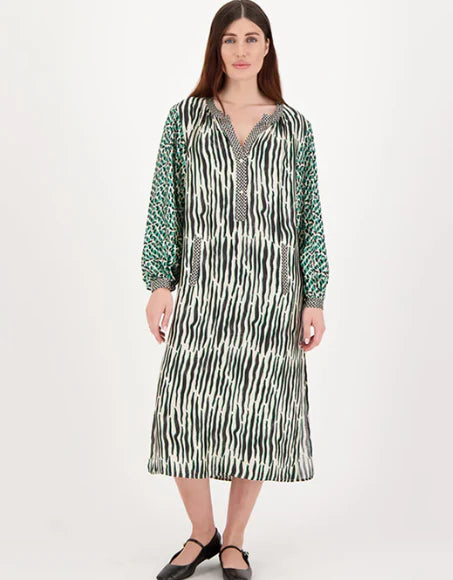 me369 hanna placket dress safari 224L70767