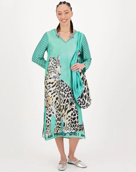 me369 violet v neck t dress safari 224L70748