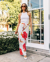 linen luxe scarlet rose maxi skirt