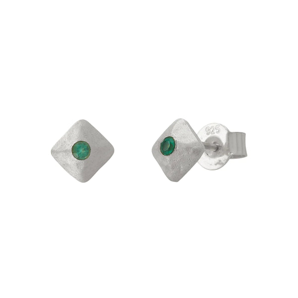murkani wandering soul green onyx stud earrings sterling silver