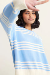 alessandra cascade sweater cornflower 203BQ