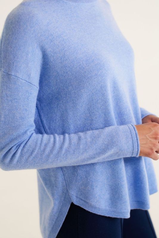 alessandra baby belle sweater azure 100% cashmere