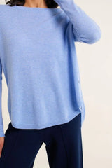 alessandra baby belle sweater azure 100% cashmere