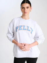 ena pelly collegiate pelly sweater white marle