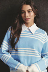 alessandra cascade sweater cornflower 203BQ