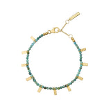 murkani turquoise bracelet 18kt yellow gold plate GMYB04