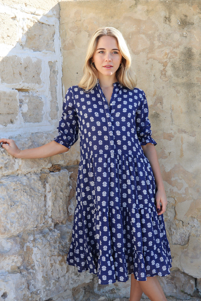 Ivy & Isabel - claudia Dress - lotus navy