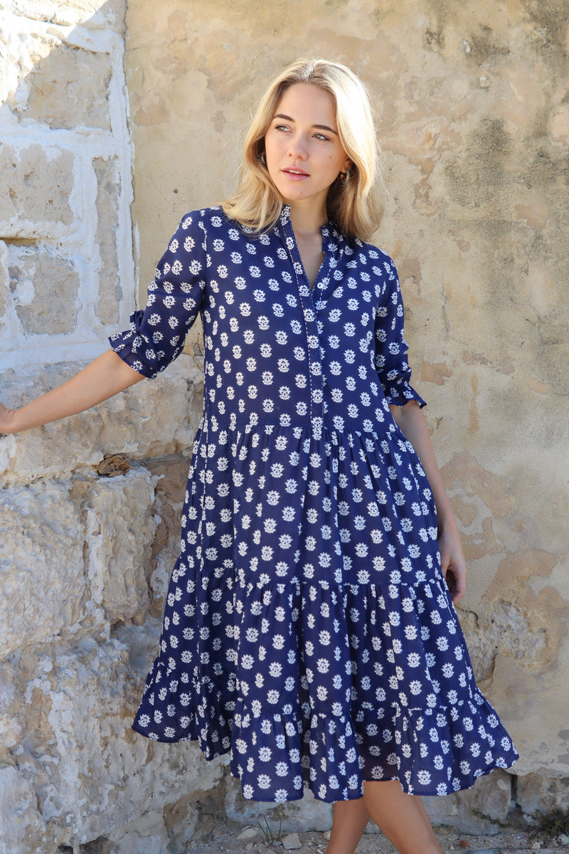 Ivy & Isabel - claudia Dress - lotus navy