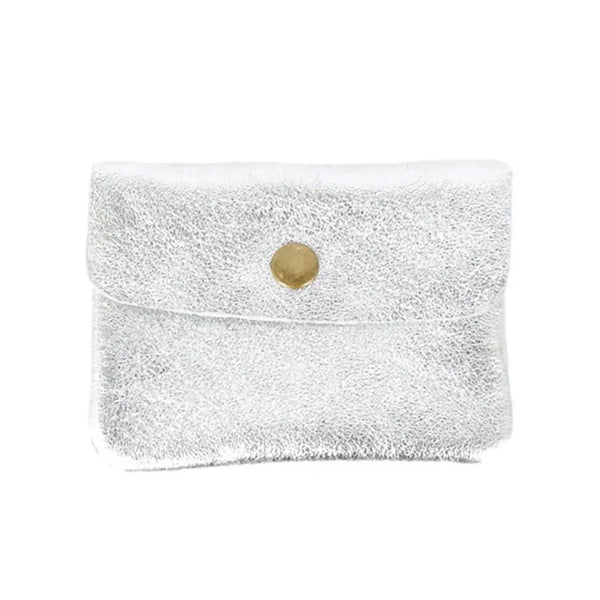 maison fanli coin purse metallic silver