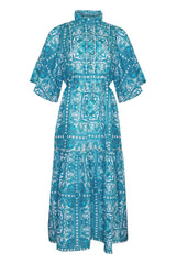 zoe kratzmann navigate dress sapphire tile ss24-nav1 SEP