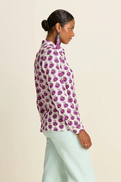 pom blouse mila flower ecru