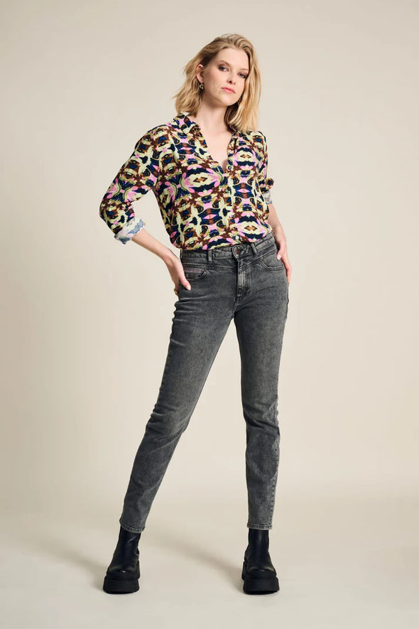 pom mila butterfly blouse sky SP7927