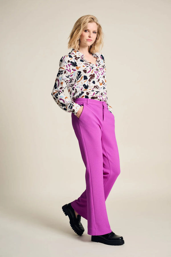 pom mila featherfest blouse ecru SP7956