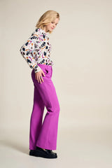 pom mila featherfest blouse ecru SP7956