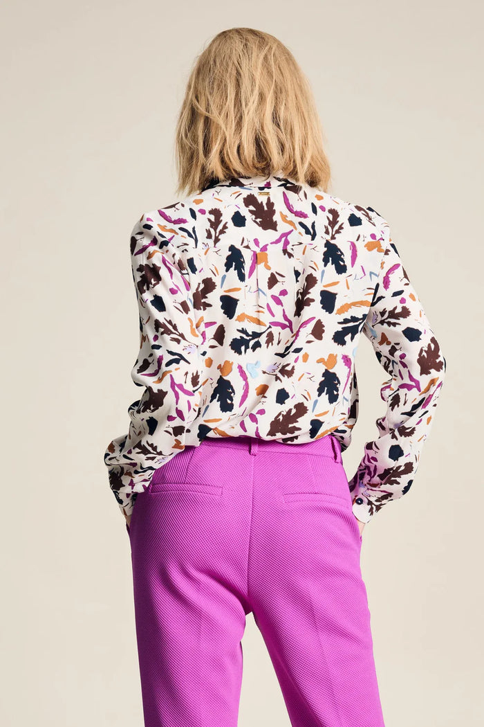 pom mila featherfest blouse ecru SP7956