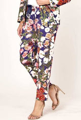 la strada floral printed pants