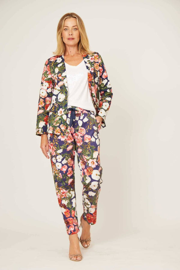 la strada floral printed pants