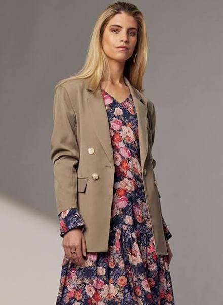 madly sweetly smooth blazer taupe