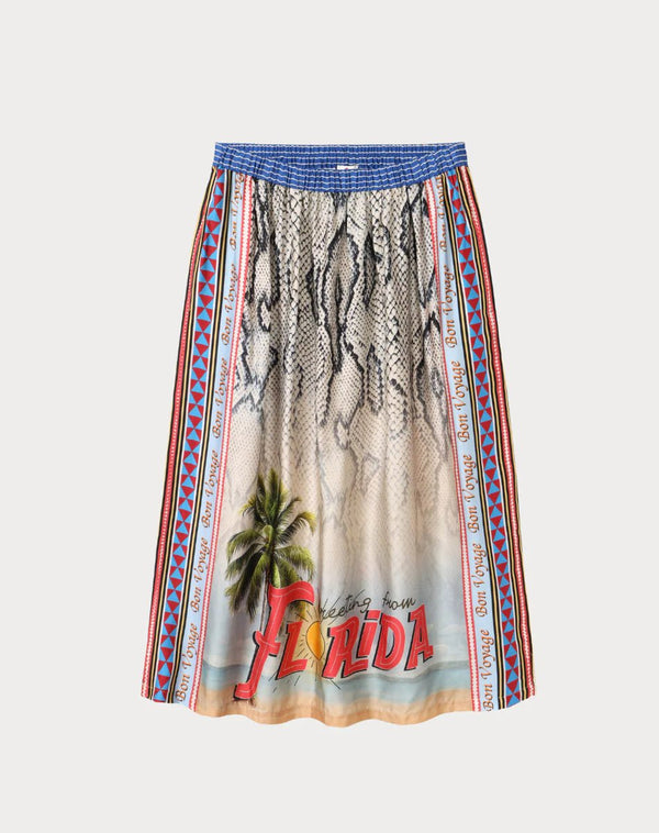 me369 vanessa printed midi skirt snake 224L60300