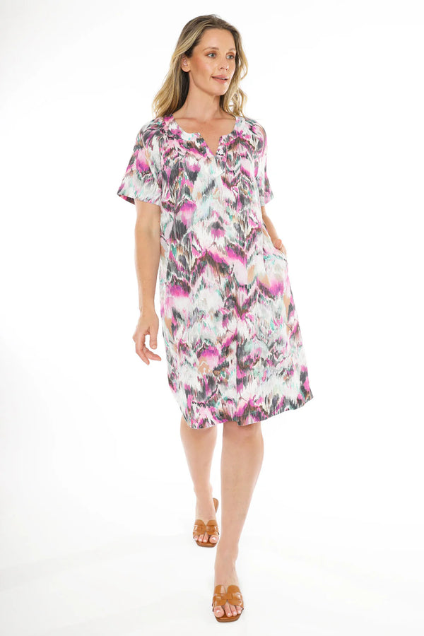 jump abstract ikat dress multicolour 576J5142A