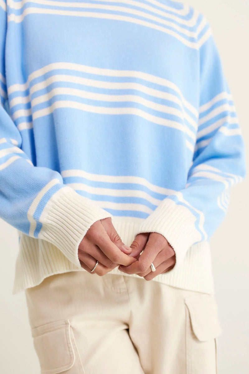 alessandra cascade sweater cornflower 203BQ