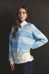 alessandra cascade sweater cornflower 203BQ