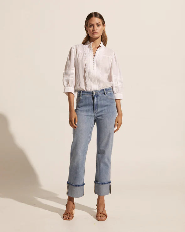 zoe kratzmann journey pant washed denim