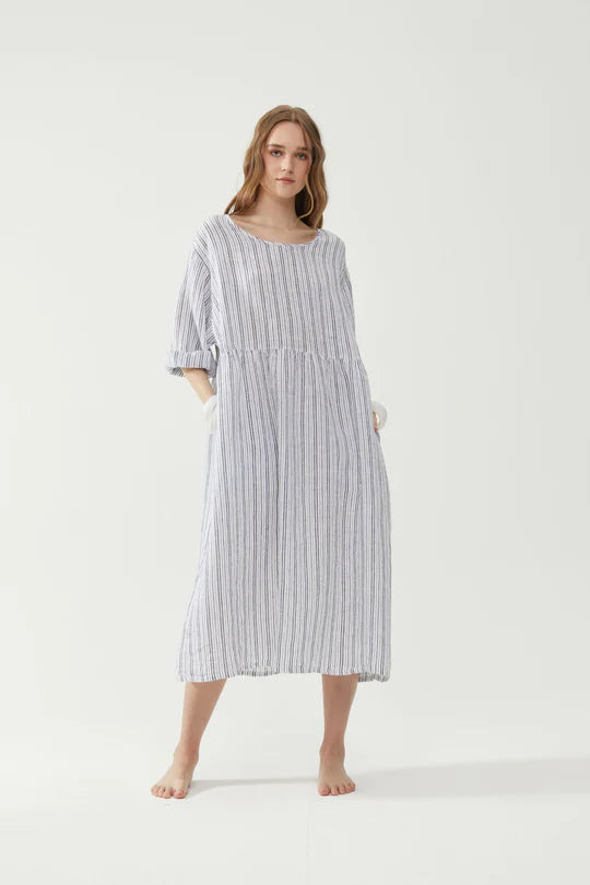 kiitos reen dress bold stripe