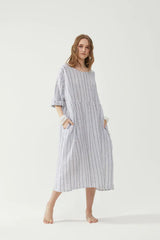 kiitos reen dress bold stripe