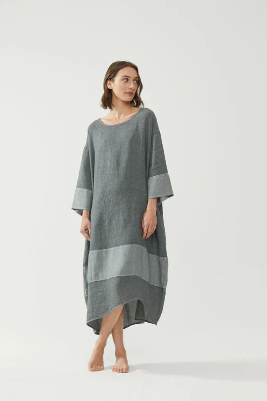 kiitos tulip dress metal stripe