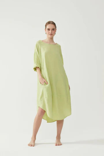 kiitos tulip dress lime