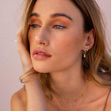 murkani petites 15mm drop hoops white topaz gold