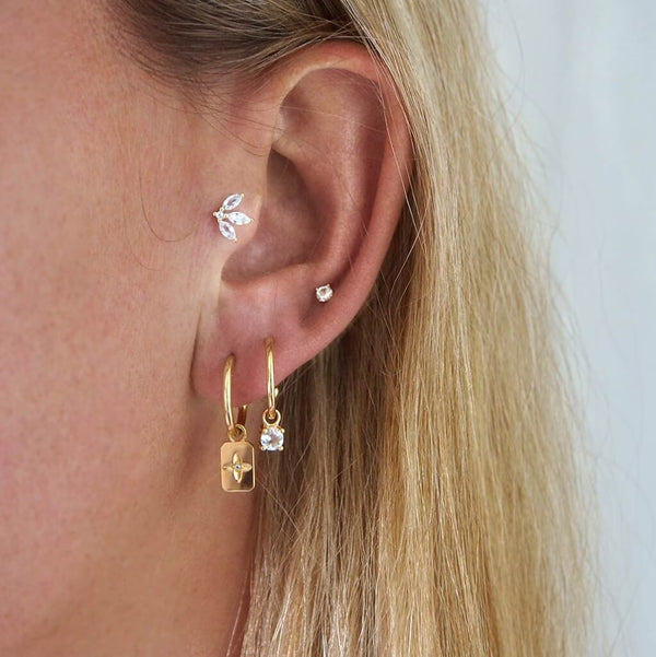 murkani petites 15mm drop hoops white topaz gold