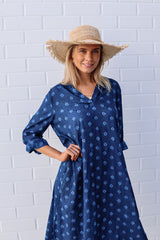 ivy & isabel haley coverup indigo print